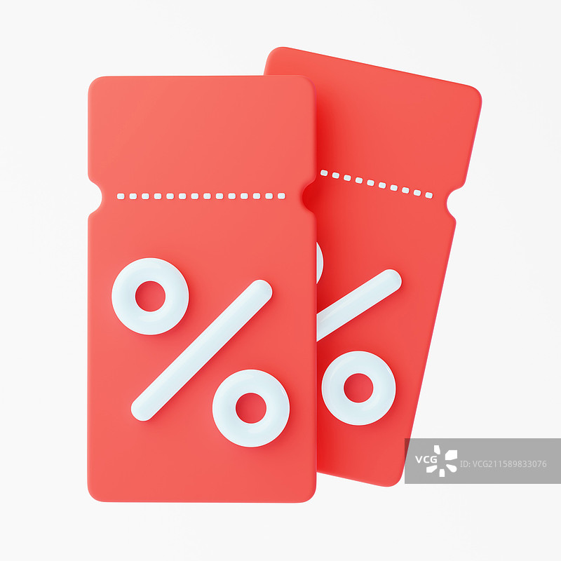 电商优惠促销打折特价优惠券3D图片素材