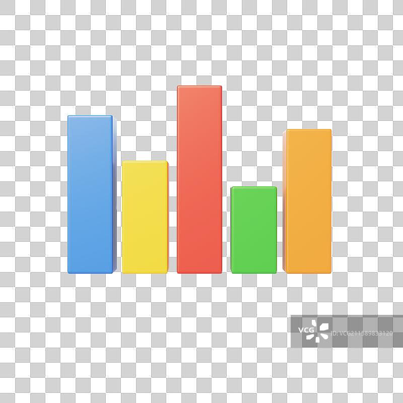 免抠柱状图业绩绩效成果成绩3D图片素材
