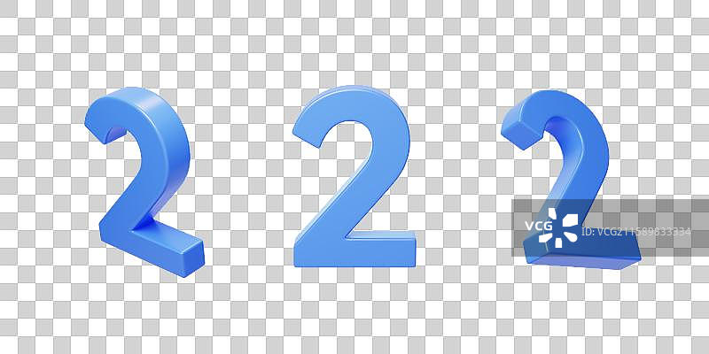 免抠数字2运算周年庆倒计时庆典3D图片素材