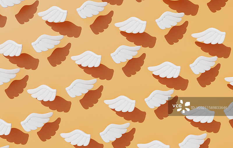 梦想天使翅膀飞翔天空敖翔3D图片素材