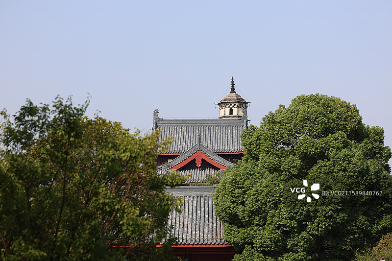 九江浔阳江畔浔阳楼锁江楼风景区中国历史建筑特写图片素材
