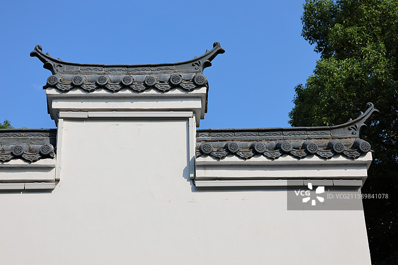 九江浔阳江畔浔阳楼锁江楼风景区中国历史建筑特写图片素材