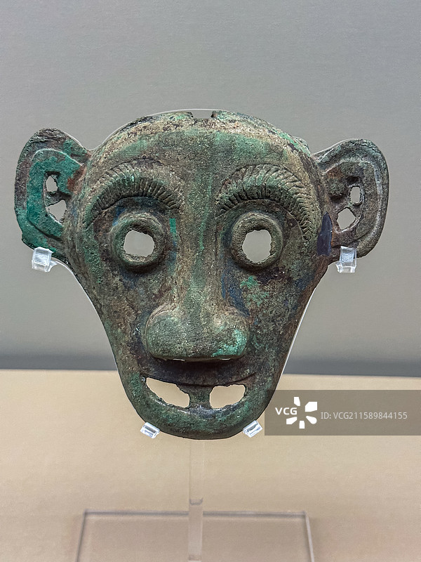 西周 面具 1992年平顶山应国墓地M84出土 河南省文物考古研究院图片素材