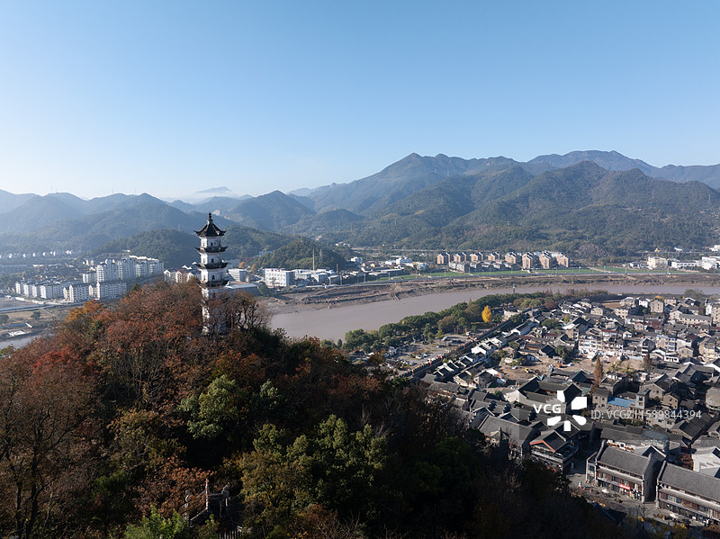 台州临海巾山塔群图片素材