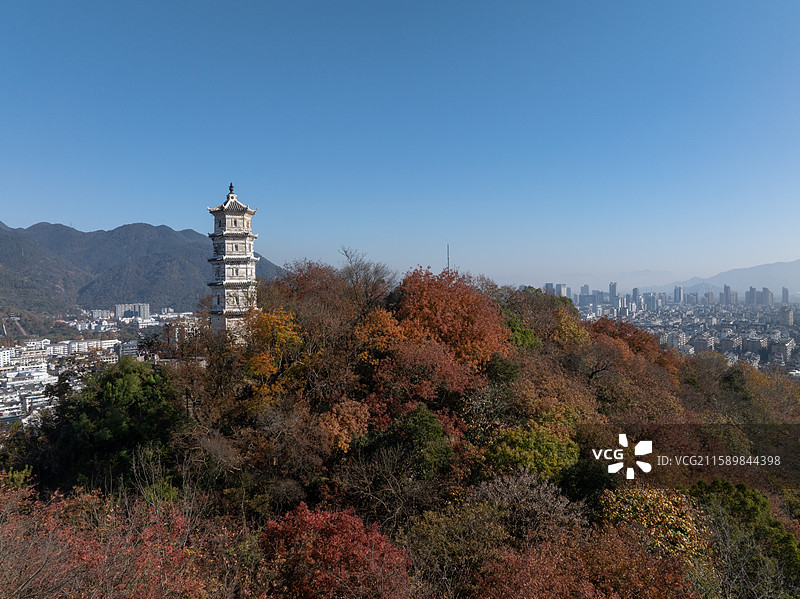 台州临海巾山塔群图片素材