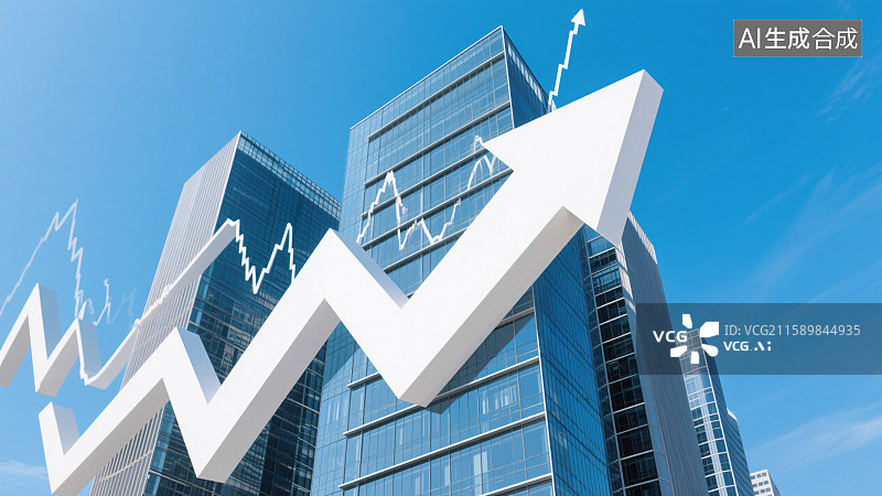 【AI数字艺术】城市经济增长趋势图片素材