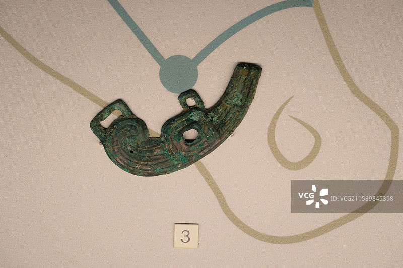 西周时期铜马镳，宁夏文物考古研究所藏，华彩六盘：宁夏固原文物精品展图片素材