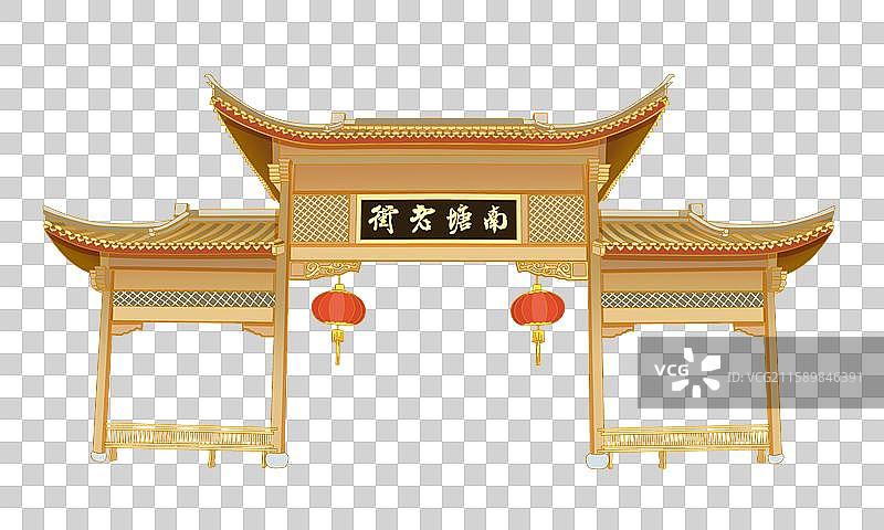 温州地标建筑南塘老街图片素材