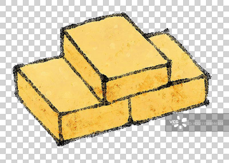 广州美食插画-黄金糕图片素材