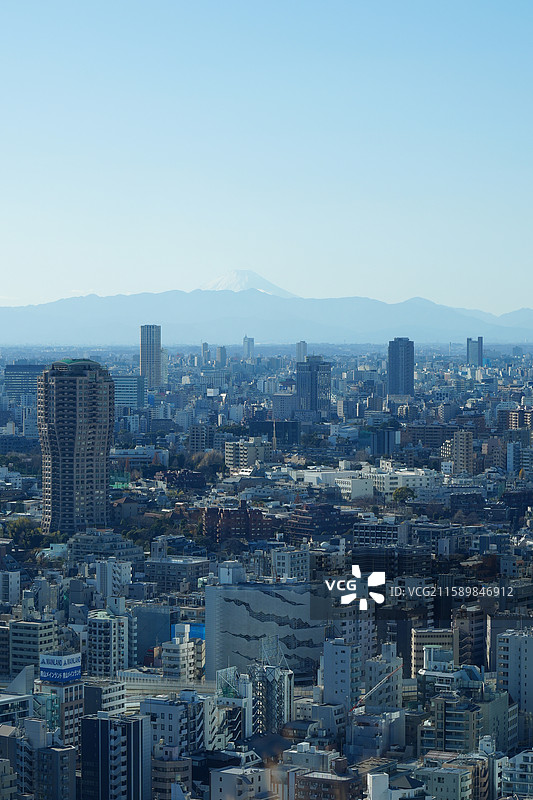 东京新年 增上寺 东京塔 鸟瞰东京图片素材