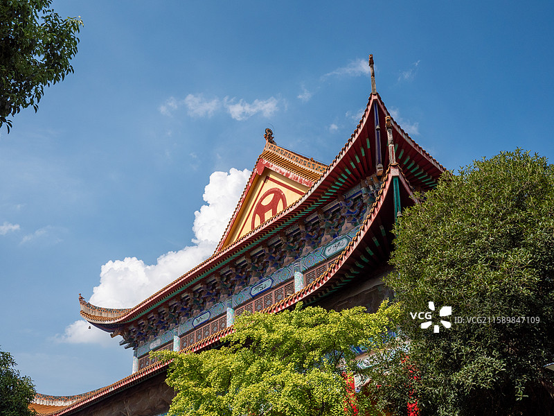 湖南长沙古开福寺建筑图片素材