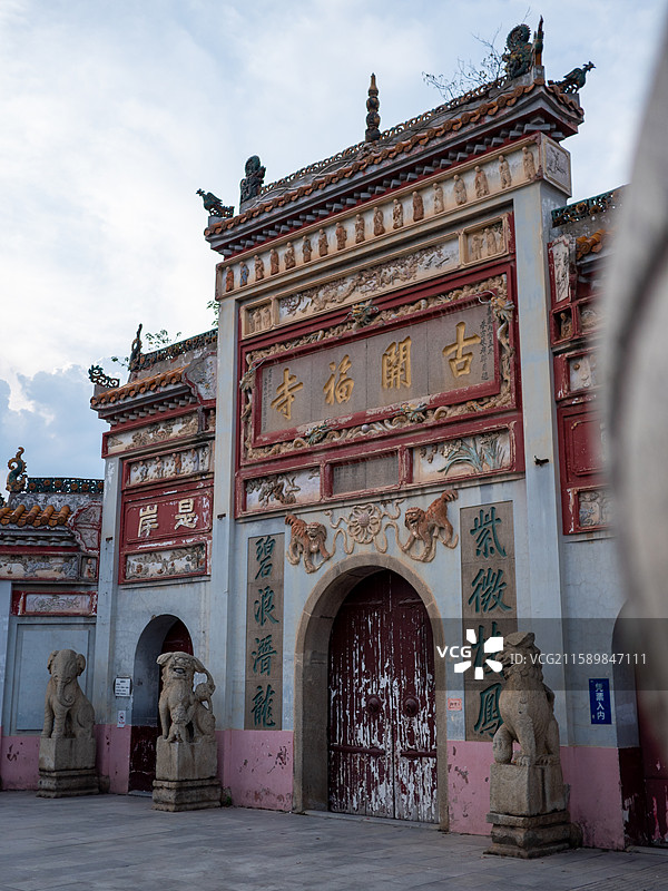 湖南长沙古开福寺建筑图片素材