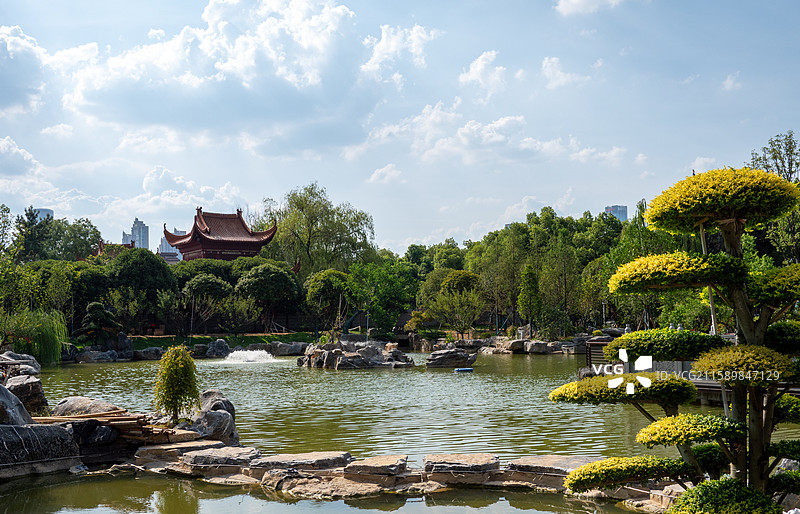 湖南长沙古开福寺建筑图片素材