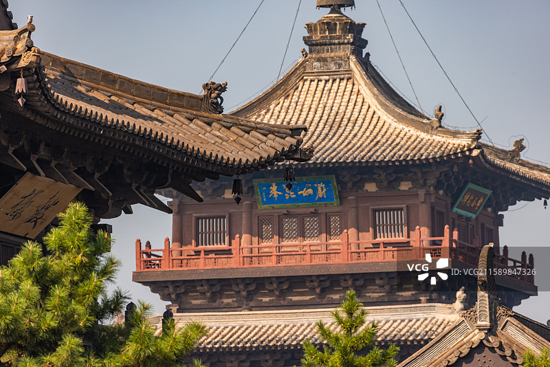 山西大同华严寺华严宝塔实拍图片素材