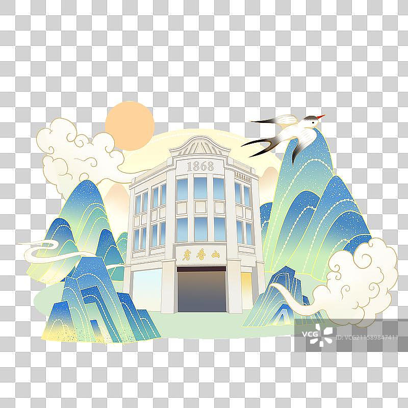 温州地标建筑五马街图片素材