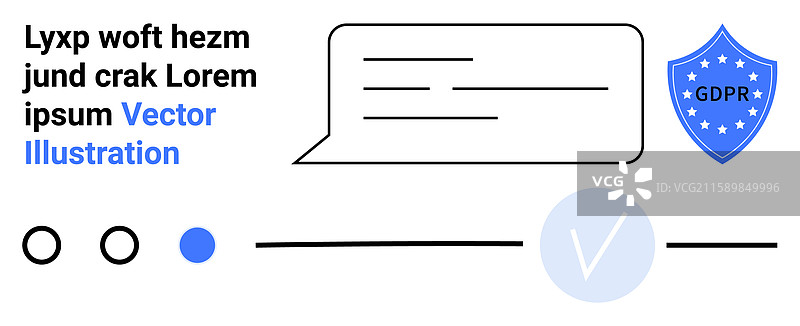 安全通信概念与GDPR保护盾图片素材