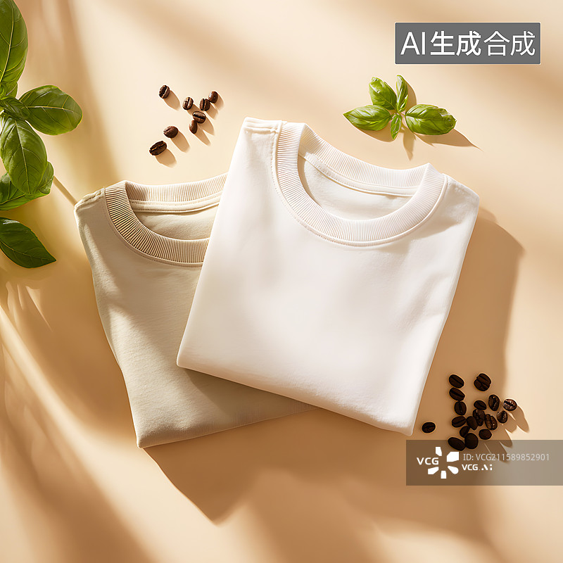 【AI数字艺术】桌面上摆放整齐的男士保暖内衣图片素材