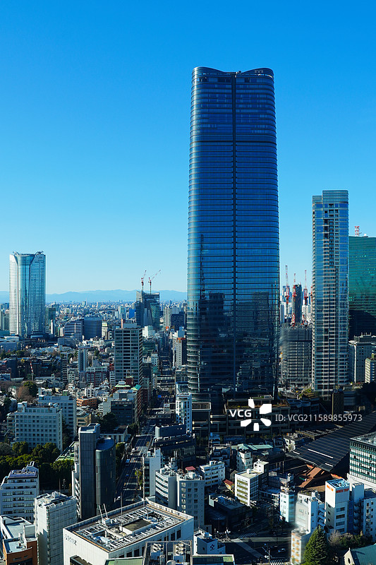 东京新年 增上寺 东京塔 鸟瞰东京图片素材