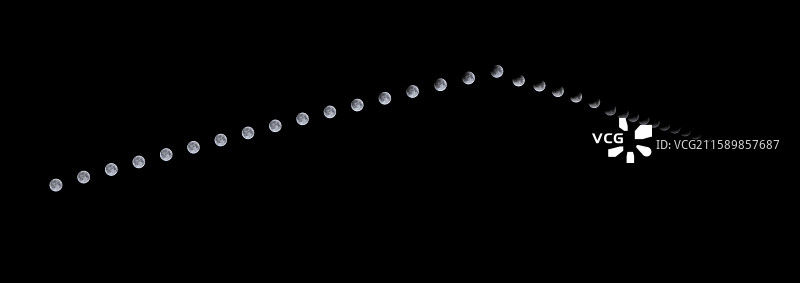 月亮舞动的光影变奏图片素材