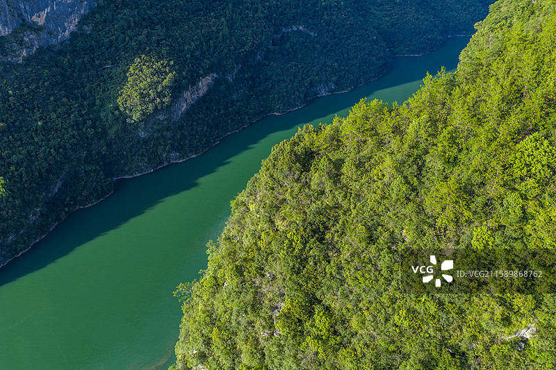 湖北建始小西湖村清江蝴蝶崖自然风光图片素材