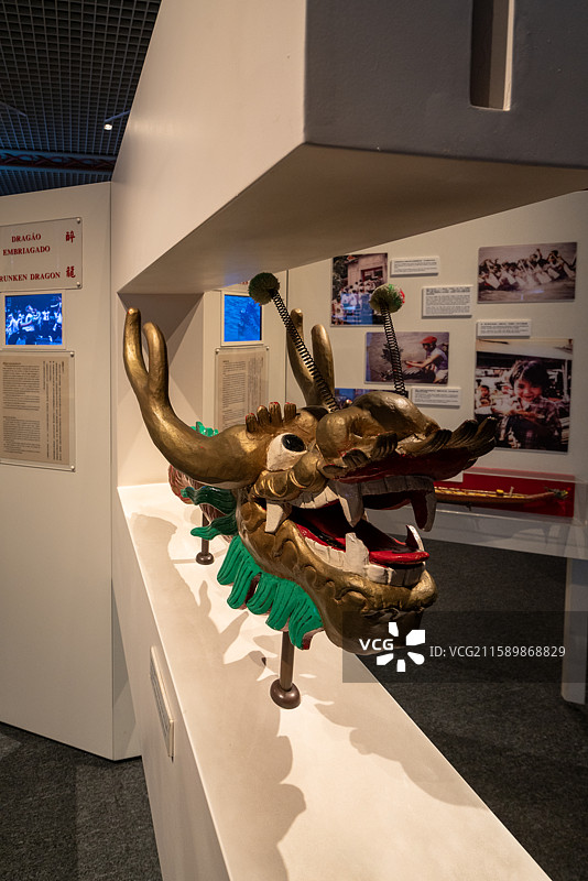 澳门海事博物馆，中国传统龙舟图片素材