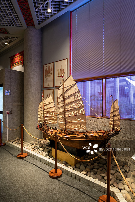 澳门海事博物馆，中国古代的广船模型图片素材