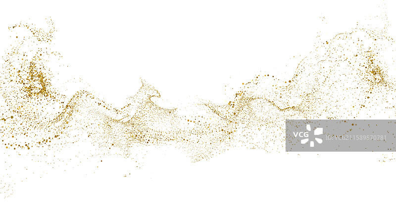 抽象的闪亮金色闪光设计元素图片素材