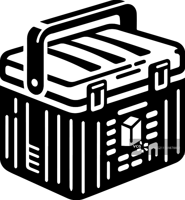 简单的冷却器或冰袋图标设计图片素材