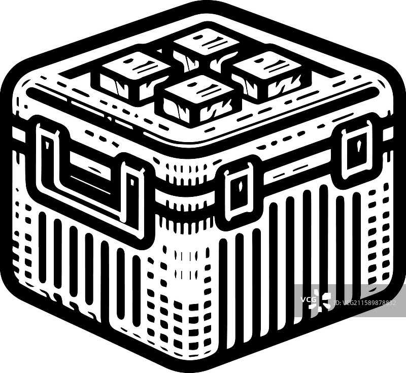 简单的冷却器或冰袋图标设计图片素材