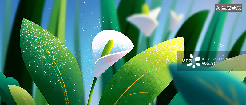 【AI数字艺术】国际生物多样性日的森林植物插画图片素材