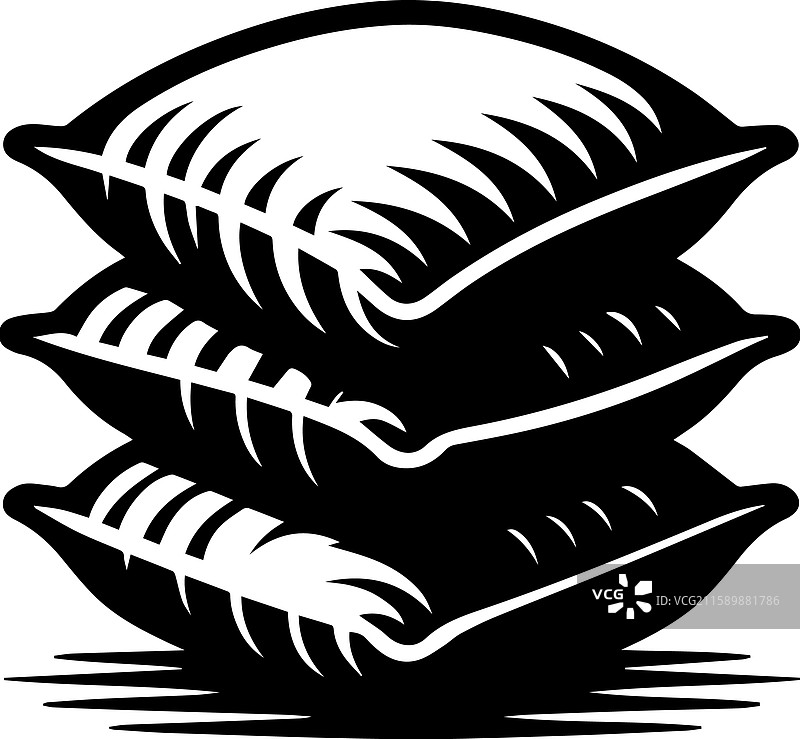 简单的枕头或靠垫图标设计图片素材