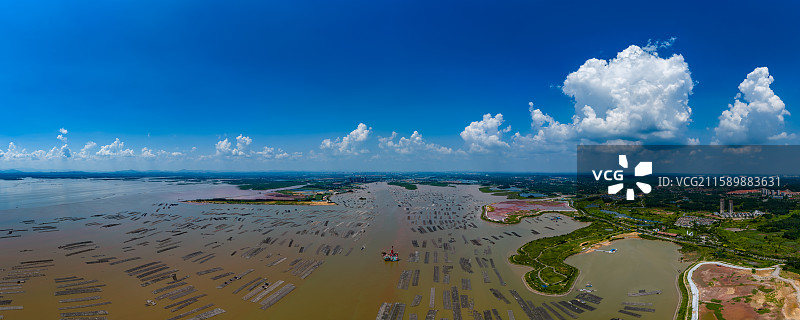 广西钦州市钦南区茅尾海全景图图片素材