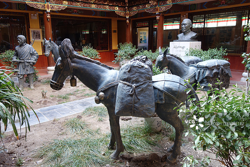 云南省迪庆州香格里拉市中甸县独克宗古城：茶马古道博物馆图片素材