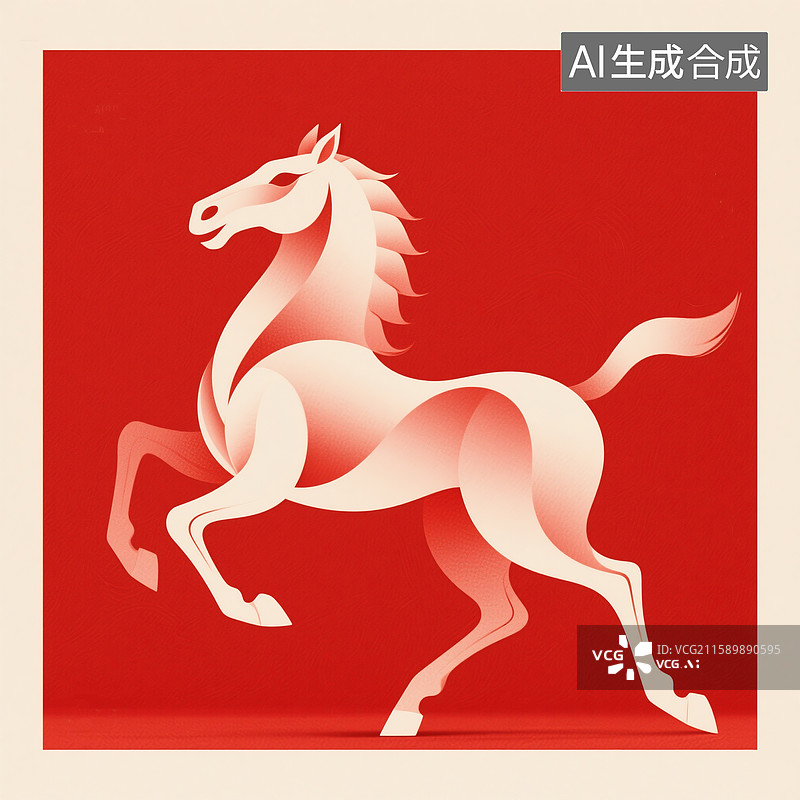 【AI数字艺术】春节，马年，午马，十二生肖图片素材