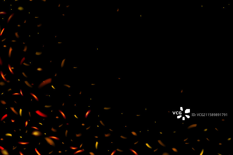 火花背景，火焰与火花在角落处图片素材