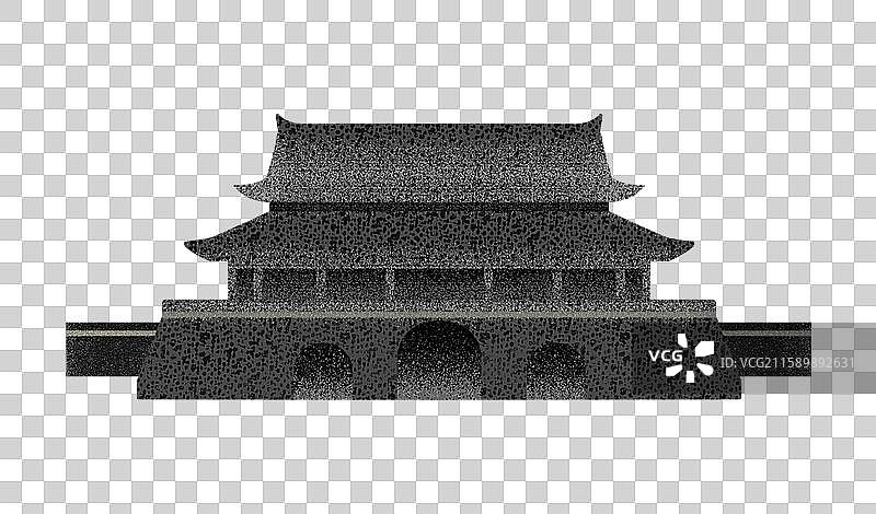 寿州寿县地标建筑古城墙肌理插画元素图片素材