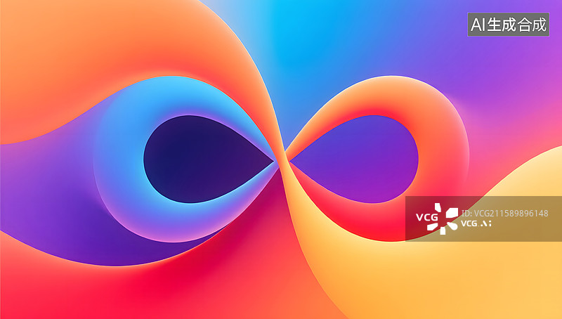 【AI数字艺术】科技数据的抽象商务PPT背景图片素材