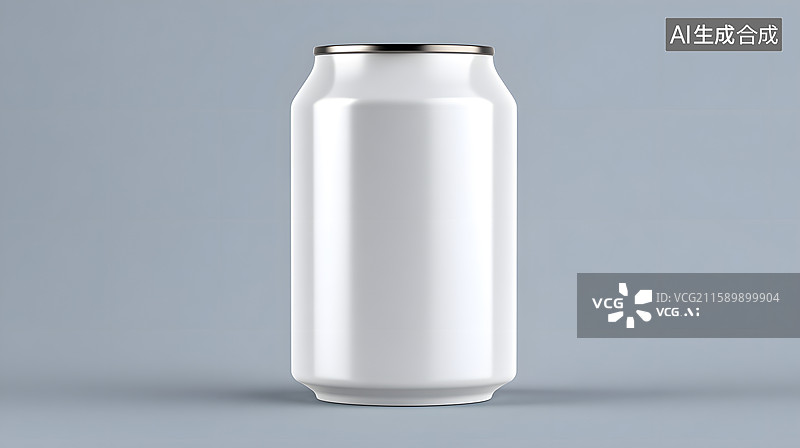 【AI数字艺术】白色饮料罐创意包装展示图图片素材