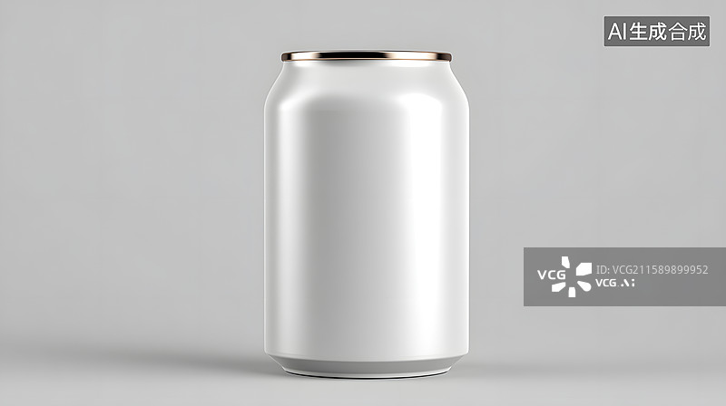 【AI数字艺术】白色饮料罐创意包装展示图图片素材