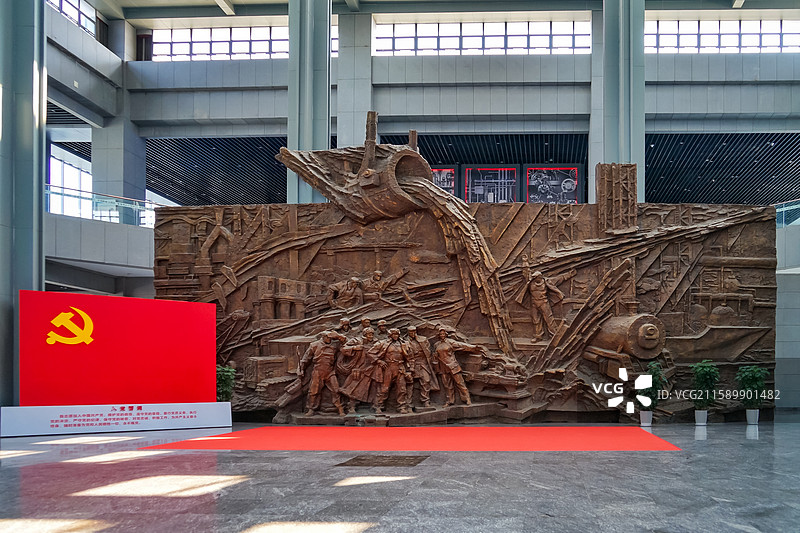 辽宁沈阳中国工业博物馆 中国共产党入党誓词特写图片素材