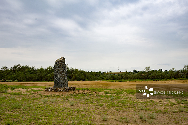 宁夏省银川市黄沙古渡景区路景图片素材