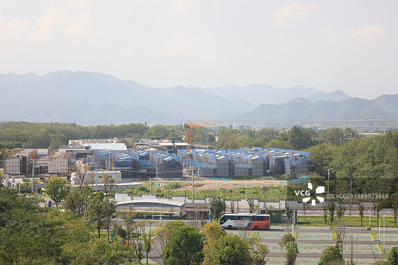 九江浔阳江畔浔阳楼锁江楼风景区中国历史建筑特写图片素材