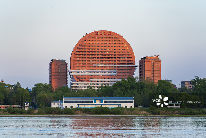 朝鲜新义州金太阳酒店图片素材