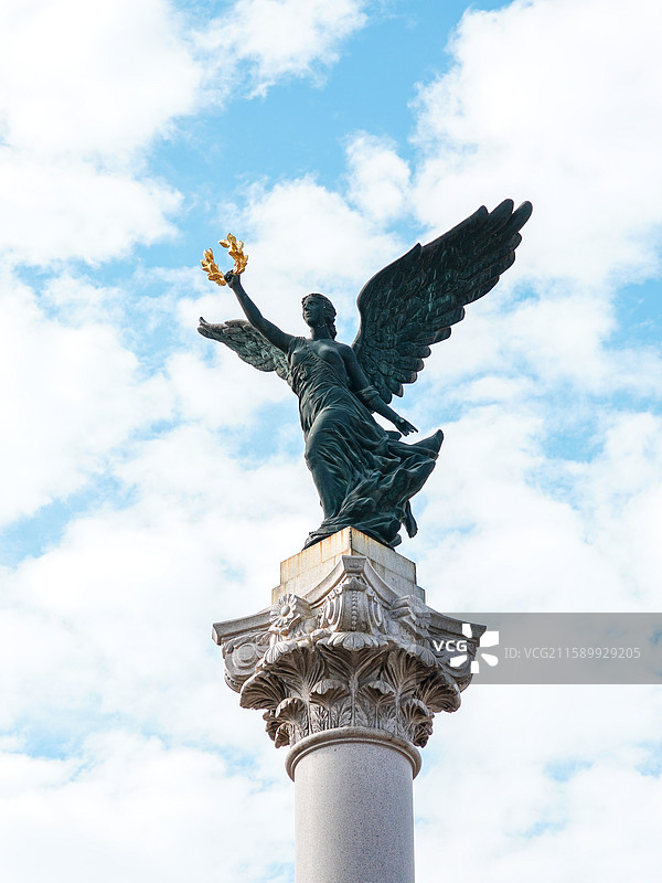 意大利风情街马可波罗广场胜利女神图片素材