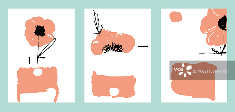 背景与抽象几何斑点和一个图片素材