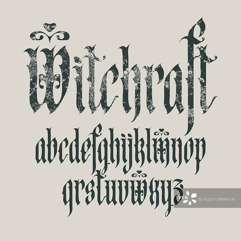 哥特字体小写字母完整集图片素材