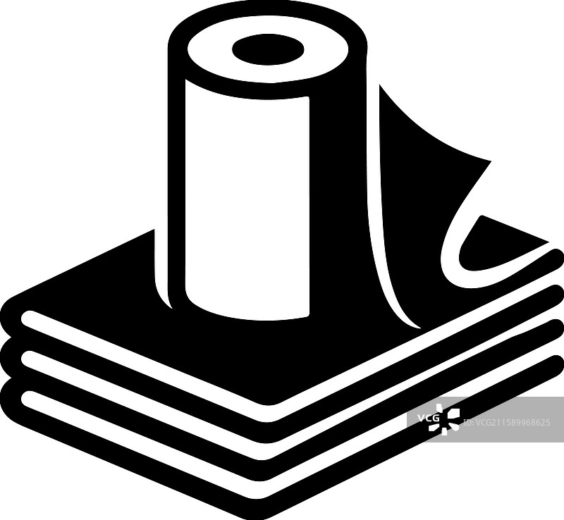 简单的抹布和纸巾标志图标图片素材