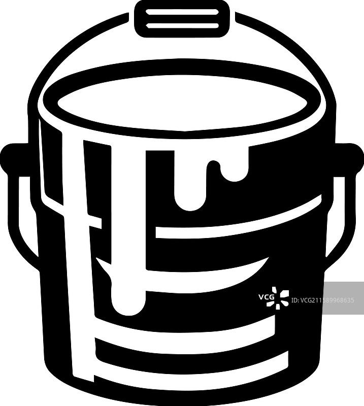 简单的油漆桶图标设计图片素材