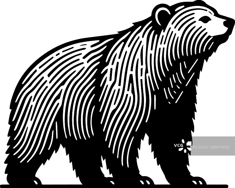 安第斯熊的简单图标设计图片素材