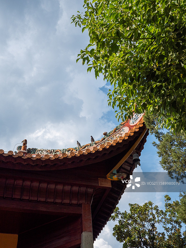 湖南长沙古开福寺建筑图片素材